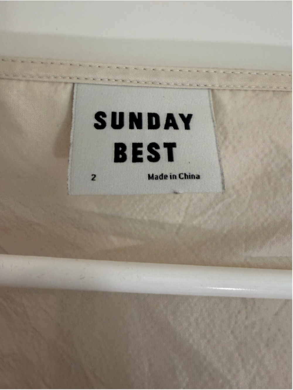 Sunday Best Ruched Long-Sleeve Crop Top - Cream - Size 2 - EUC - Picture 2 of 7